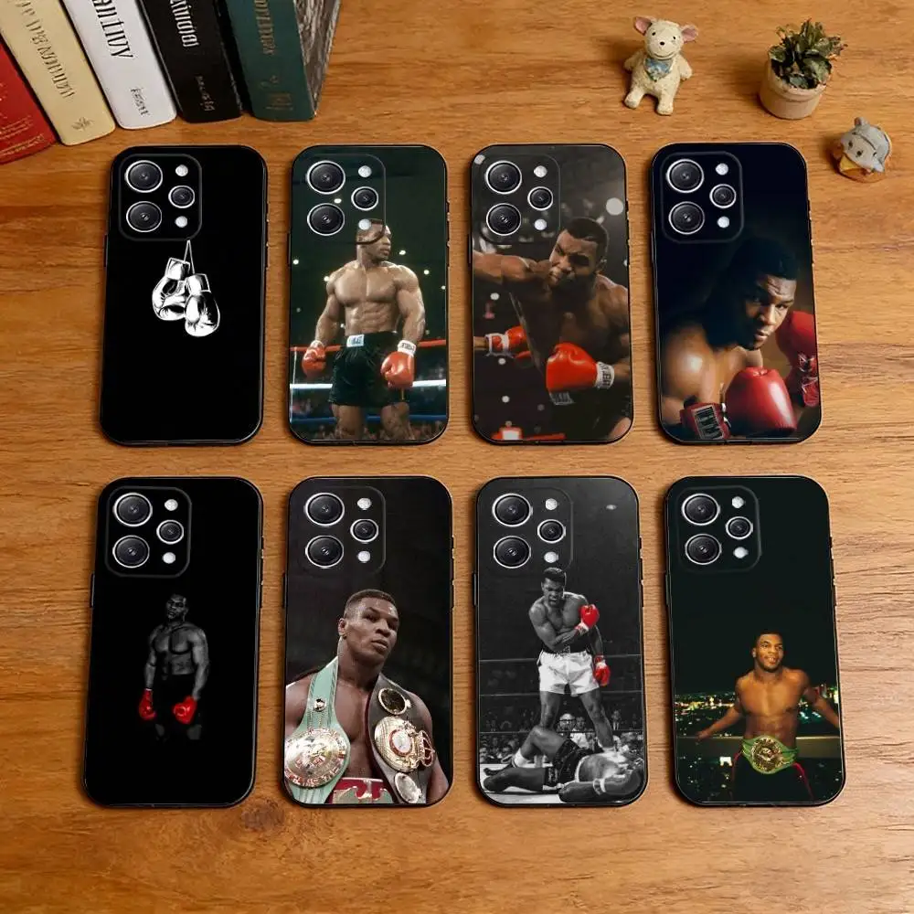 

The king of boxing Mike T-Tyson Phone Case For iPhone 17,16,15,14,13,12,11 Plus,Pro Max,XS,Soft Silicone Black Cover
