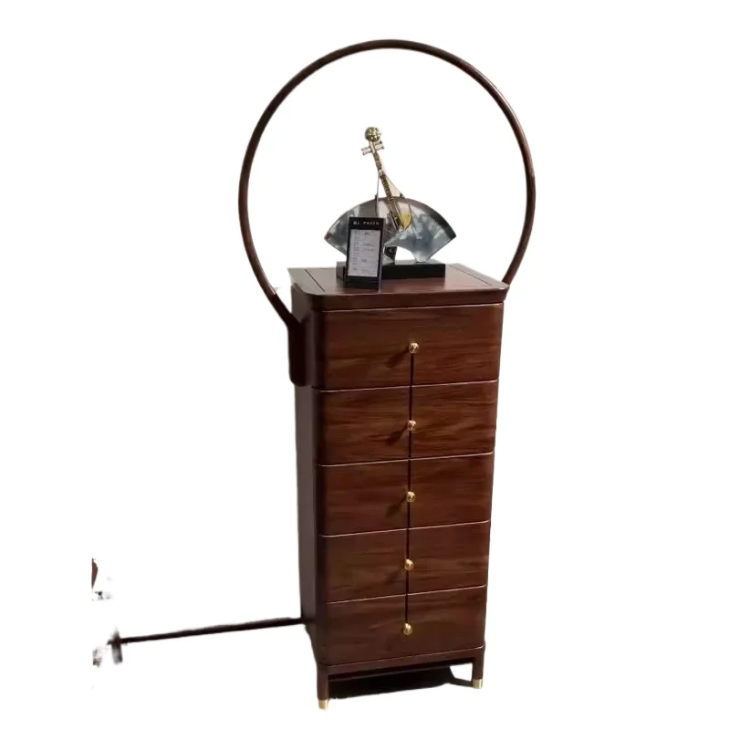 

New Chinese-style solid wood chest combination living room home locker modern simple multi-functional storage