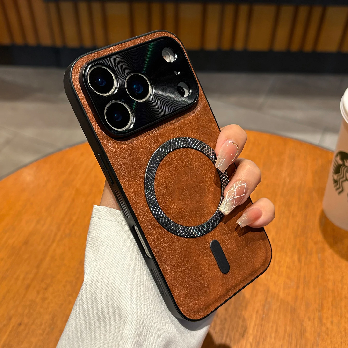 Magnetische Hülle für iPhone 17 Pro Max 17 Pro Air Cover Mag-safe PU-Leder Metall Kameraschutz Weiche stoßfeste Hülle Fundas