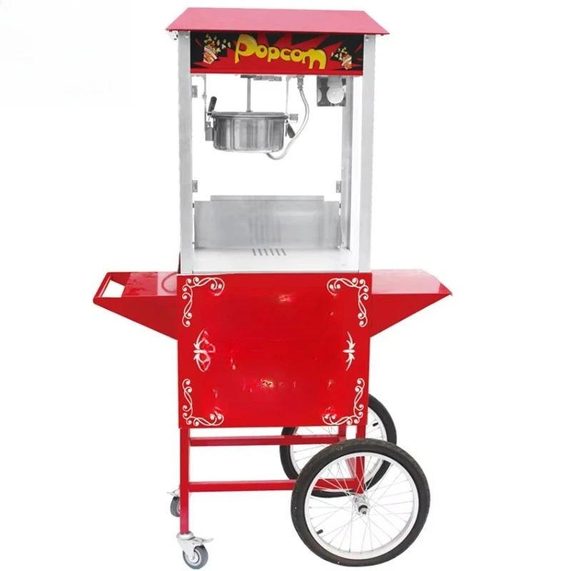 8oz Plexiglass Commercial Electric Factory Popcorn Machine Industrial Cart