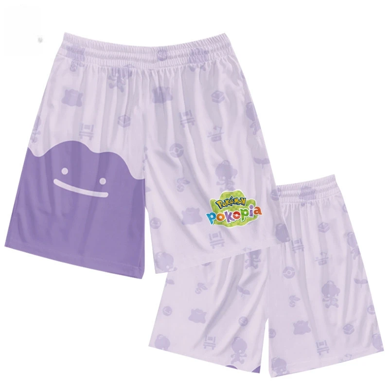 Pokémon Pokopia Squirtle Charizard Schnelltrocknende Shorts für Jungen und Mädchen, lässige Strandhose für Kinder und Studenten