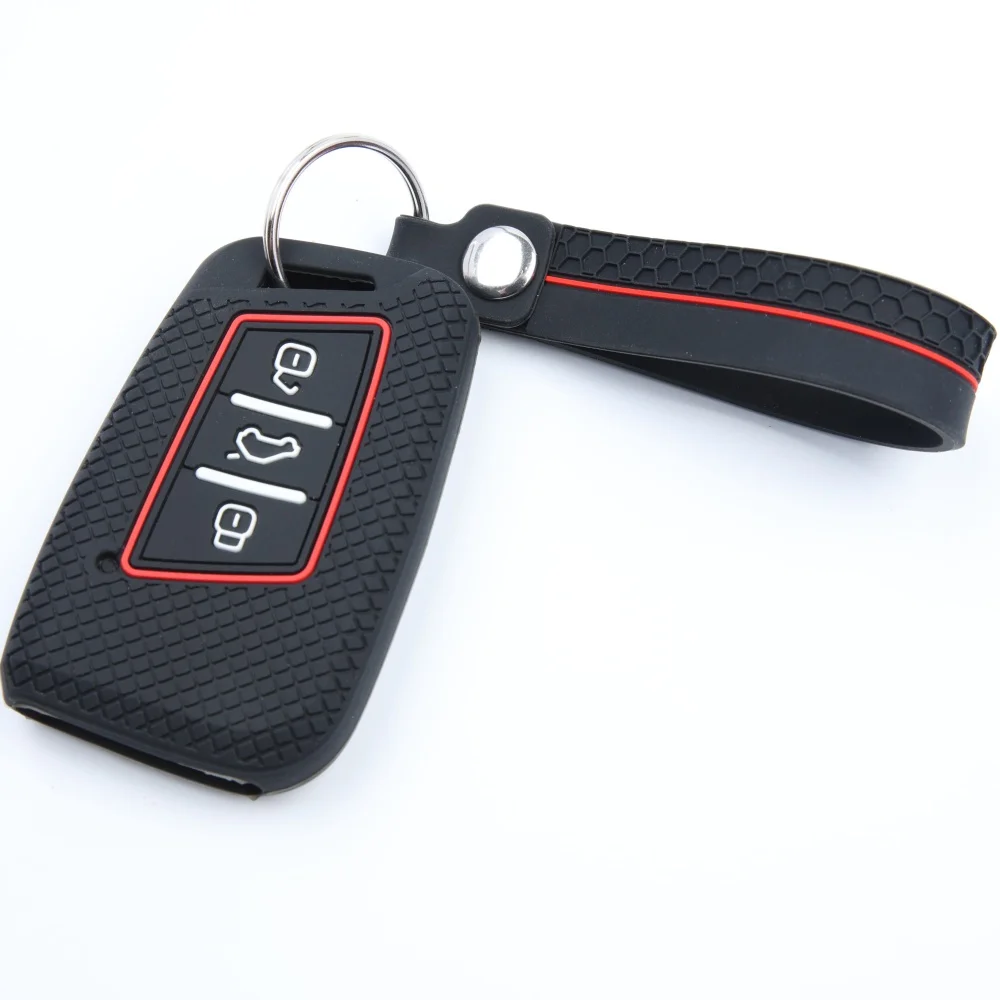 Silicone Car Key Case Fob Cover for VW Volkswagen Magotan Magotan GTE Passat B7 B8 CC Arteon Skoda Fabia Superb A7 Kodiaq Seat
