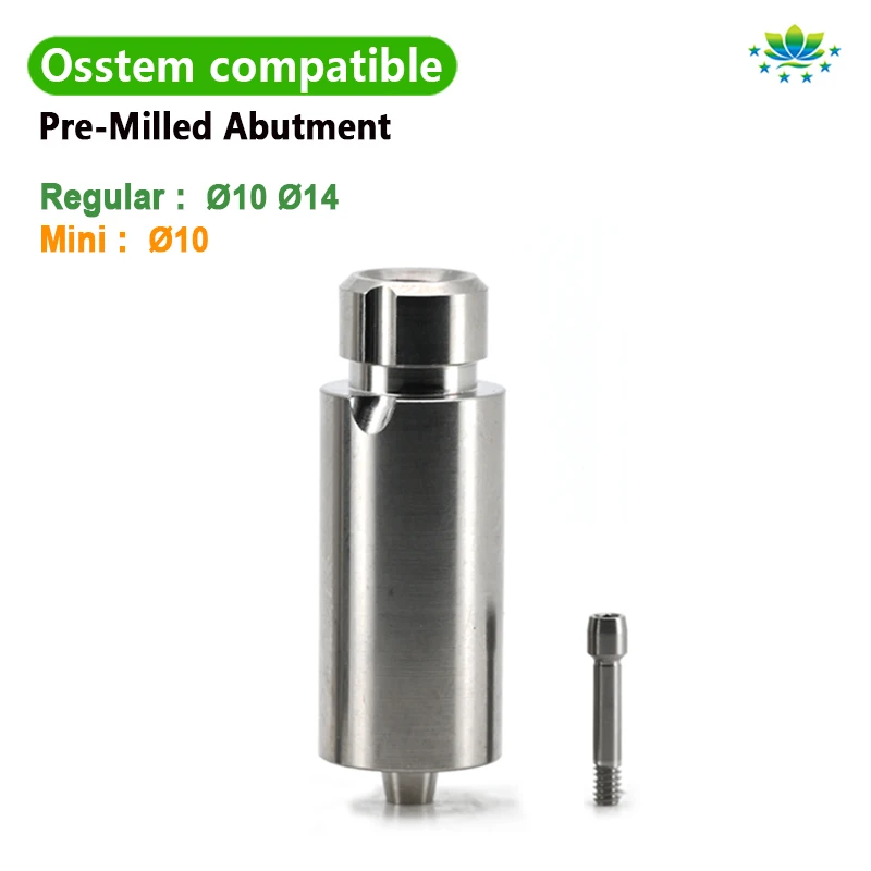 Factory Direct Grade 5 Titanium Pre-Milled Blank Zirconia Abutment CNC Machining Osstem Compatible High Precision Dental Parts