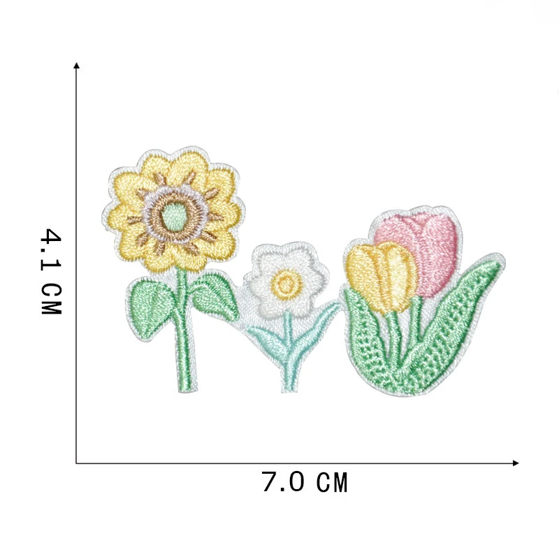 Haftowane piękne rośliny kwiatowe naszywki żelazko na plastry na odzież naklejki aplikacja sukienka do samodzielnego wykonania pudełko akcesoria do