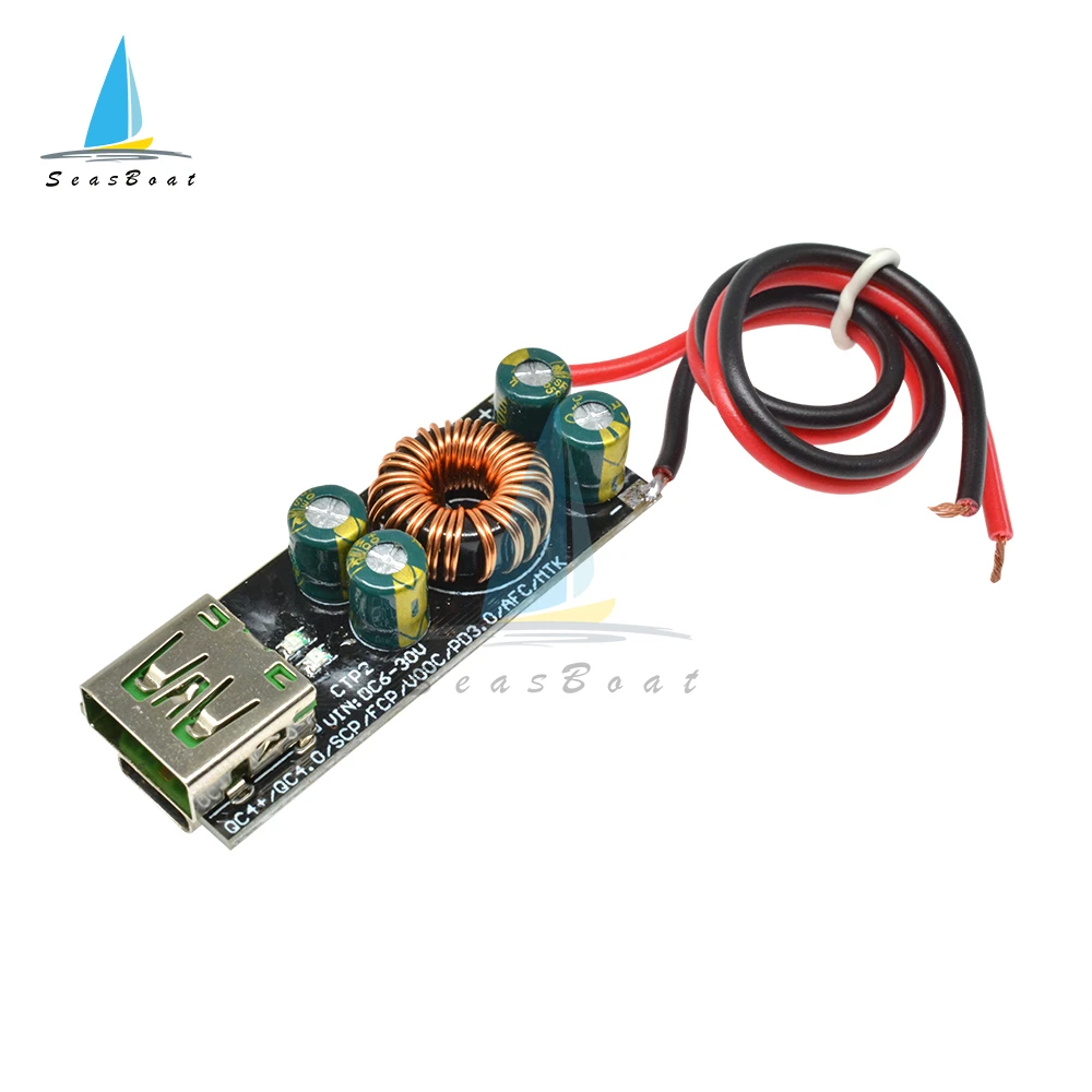 Fast Charging Power Module DC6-32V QC4.0 PD3.0 USB Type-C Mobile Phone Fast Quick Charger Circuit Board Step-down Module