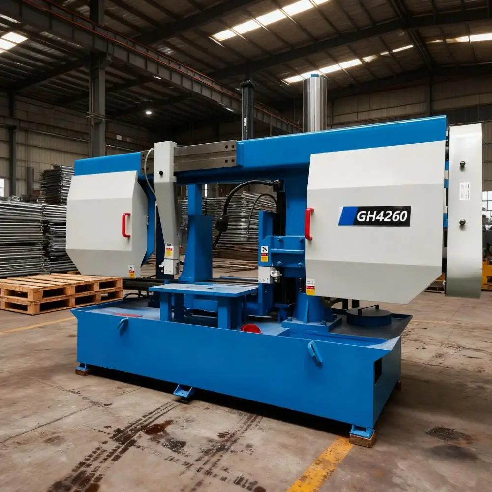 GZ4240 CNC Fully Automatic Metal Cutting Band Saw Machine with Mechanically Tensioned Saw Blade and Core Gear Assembly