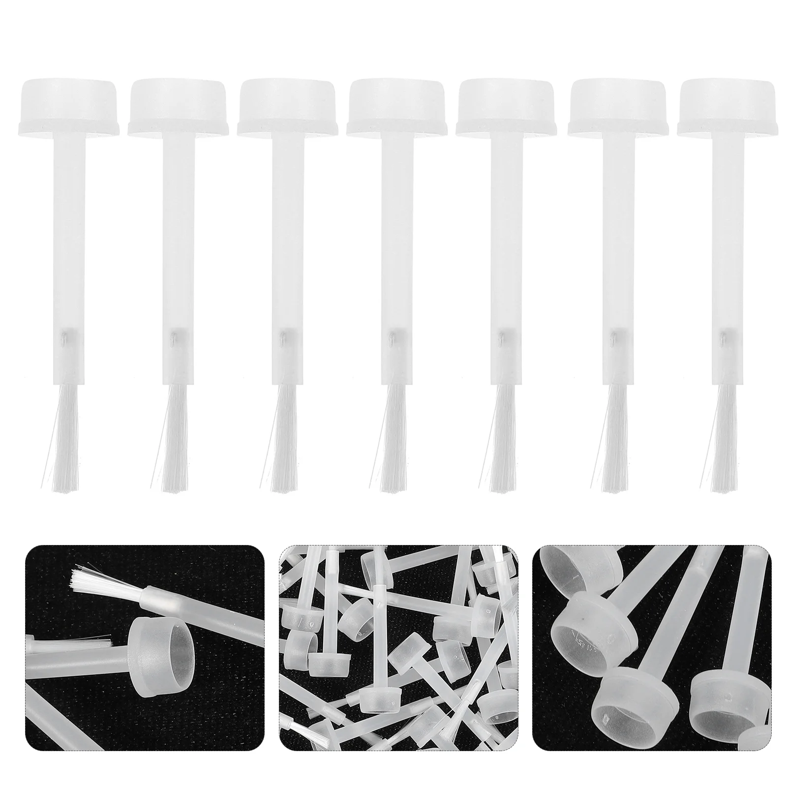 

100 Pcs Dipping Liquid Applicator Brush Nail Polish Lid Gel Liner Care Manicure Tool