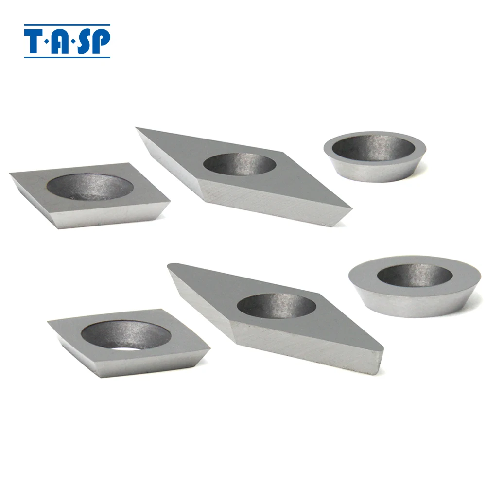 Plaquettes de coupe en carbure TASP, outils de tournage du bois, remplacement de fraises, forme carrée ronde diamantée, accessoire pour outils de tournage du bois