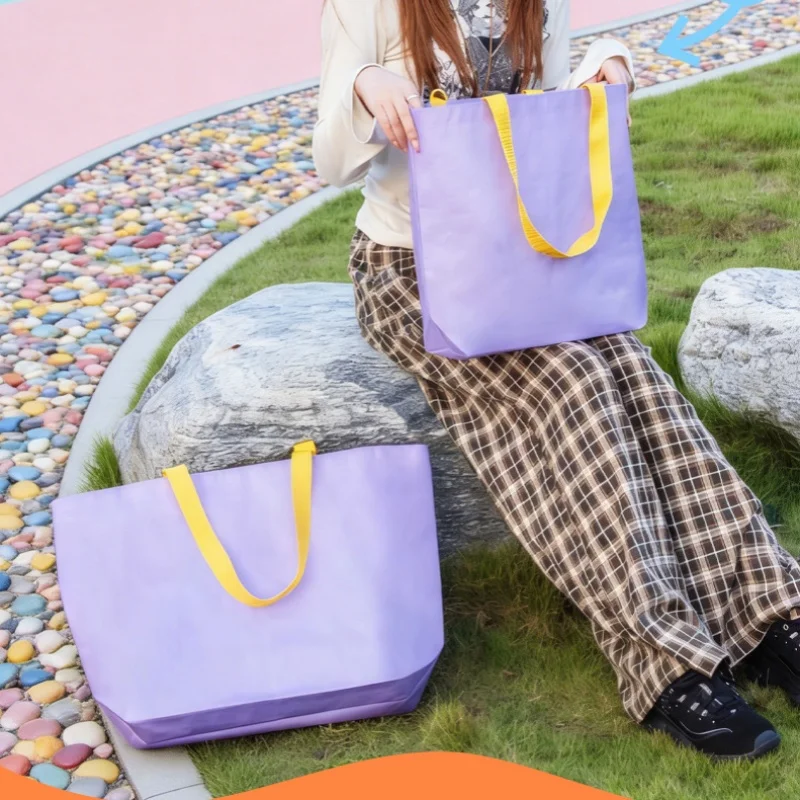 

10 шт. многоразовых нетканых сумок-тоут большой вместимости для покупок, подарочной упаковки, розничной торговли, вечеринок и мероприятий