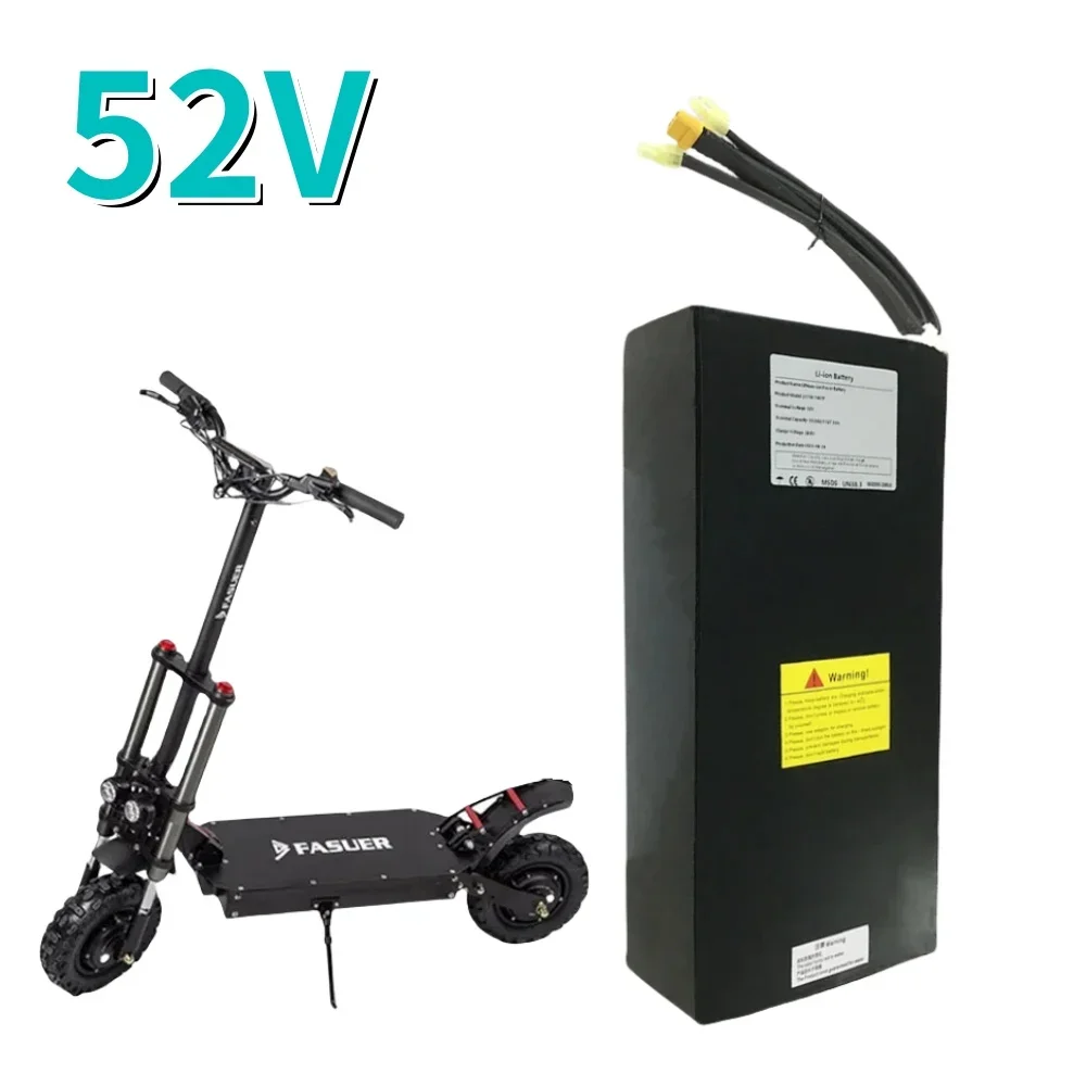 52V 33.6A 14S7P  21700 Rechargeable Lithium Battery Pack, Powerful electric scooter Dual drive scooter battery