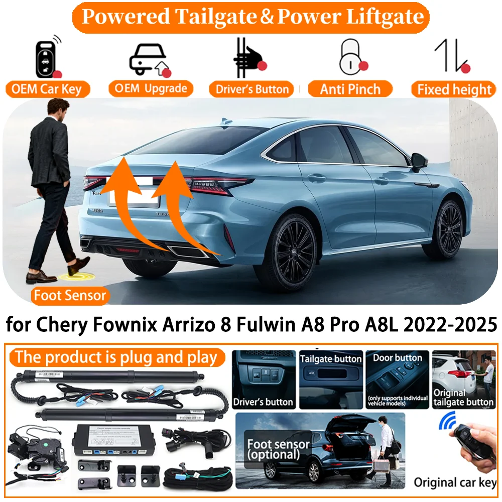 

Car Powered Tailgate system for Chery Fownix Arrizo 8 Fulwin A8 Pro A8L 2022-2025 Automatic Electric Power Tailgate Strut kit