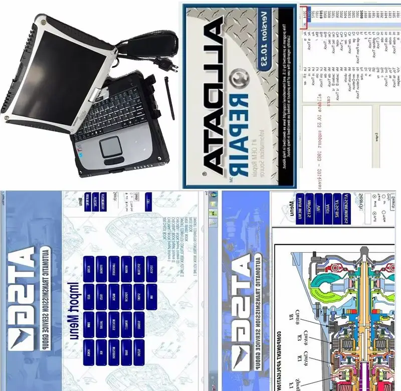 

3in1 alldata 10.53 software mit ond5 ATSG 2012 installed 1tb HDD Work in CF19 Laptop i5 cpu 4g ram