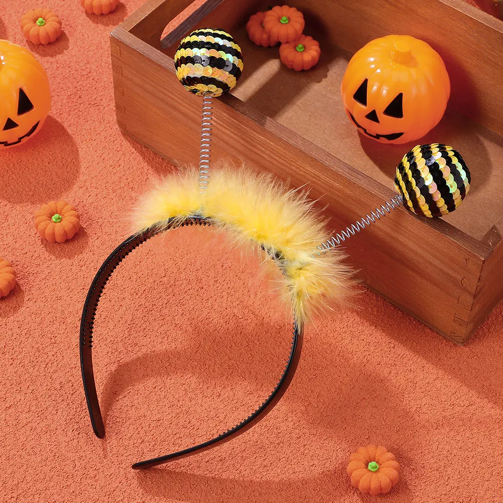 

2pcs Party Headband Holiday Headbands Girls Ornament Adjustable Size Bee Cosplay Antenna Bands Carnival Accessories