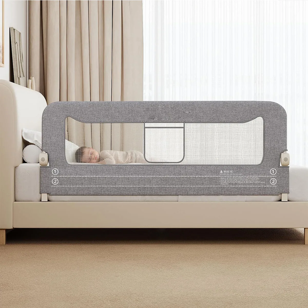 Guardrail Adjustable Fall Protector Bed Vertical Lift Child Safety Side Guardrail Baby Safety Products