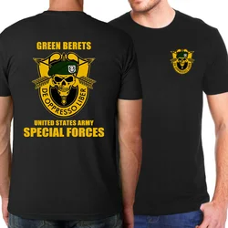 Fashion US Army Special Forces Airborne Commando Ranger Front & Back Print T-shirt USA Military Green T Shirt Cool Man Tee Shirt
