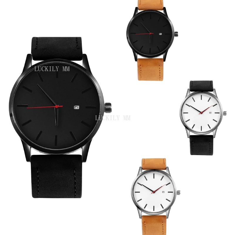 

Relogio Masculino Men Watch Fashion Sport Watches New Men's Watch Men Calendar Leather Casual Quartz Clock relojes hombre