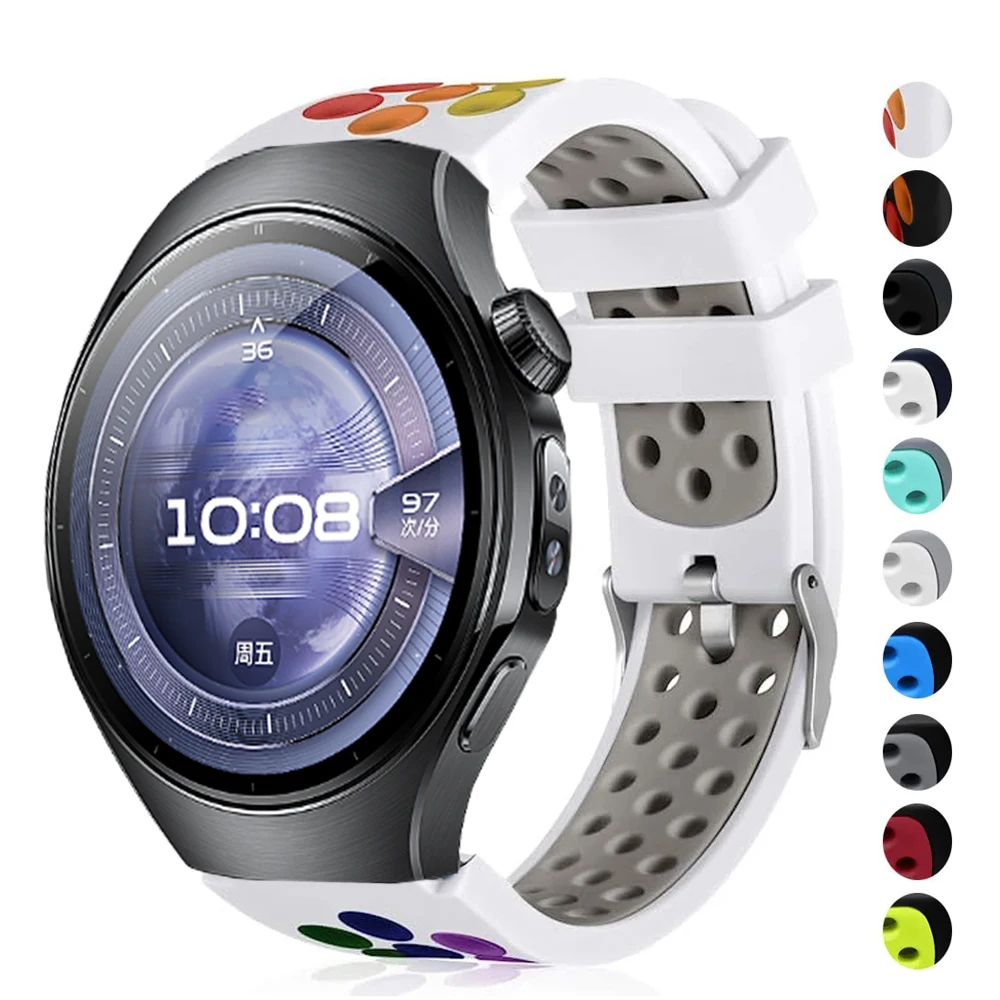 22 مللي متر سيليكون حزام لهواوي ساعة 5 GT4 GT3 GT2 2e GT 46 مللي متر الرياضة الفرقة لهواوي ساعة 4 4Pro 3 3Pro حزام الساعات اكسسوارات