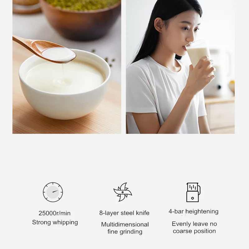 Mini Automatic Soy Milk Maker 2-in-1 Multifunction Blender for Juicing & Soup Making Perfect for Home & Small Kitchen view 6