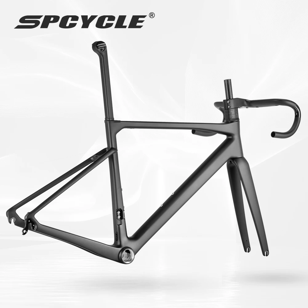 

Spcycle Rim Brake T1000 Карбоновая рама шоссейного велосипеда Полный скрытый трос Технология EPS 700x32C V Brake Комплект рамы гоночного велосипеда