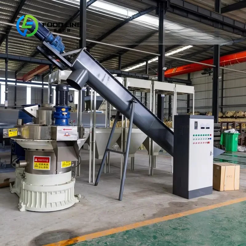 Customized ring die pelletizer biomass granulating equipment 4‑12mm mould for sawdust wheat stalk farm material processing plant
