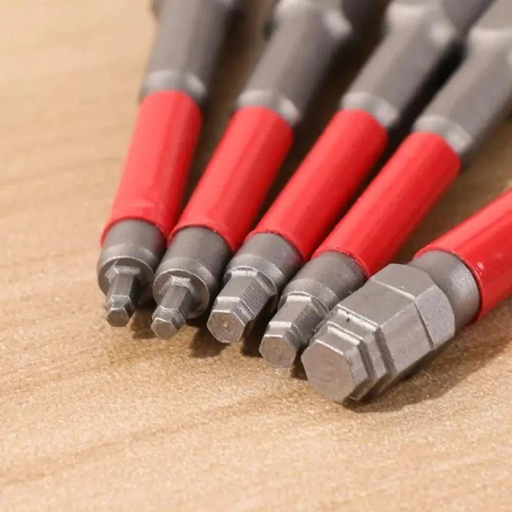Conjunto de Pontas de Chave de Fenda de Aço Liga, Alta Resistência ao Torque, Resistentes a Impactos, Dureza HRC60, Haste Hexagonal de 6,35mm