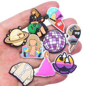 تايلور سويفت PVC أحذية الحذاء, الكلاسيكية انسداد أبازيم الملحقات, زينة تناسب الأساور العصابات, جديد, 1 قطعة خاتم تايلور سويفت الأكثر مبيعا 6 - رقم 6