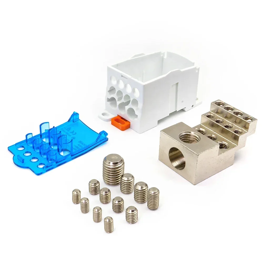 1 Piece UKK 80A Din Rail Distribution Box Block One In Multiple Out Power Universal Wire Connector Junction Box Terminal Block