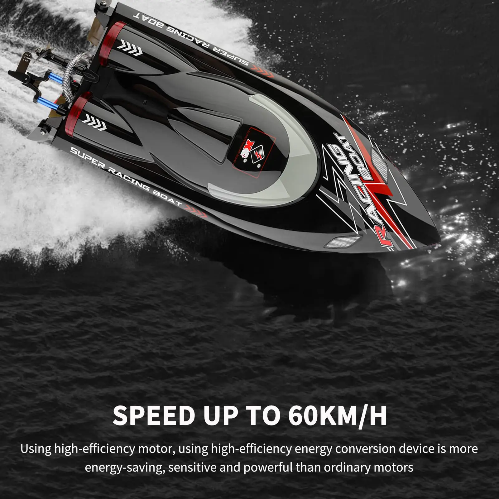 2024 New WL916 RC 2.4Ghz Boat 60KM/H Brushless High Speed Racing Ship 2200mAh Remote Control Speedboat Toys For Adults And Kids