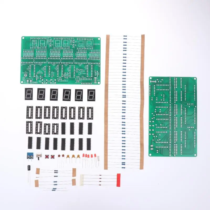 New DIY Alarm Clock Soldering Practice Kit 6 Digits DIY Clock Kit Auto Display Time For Students And Diyers