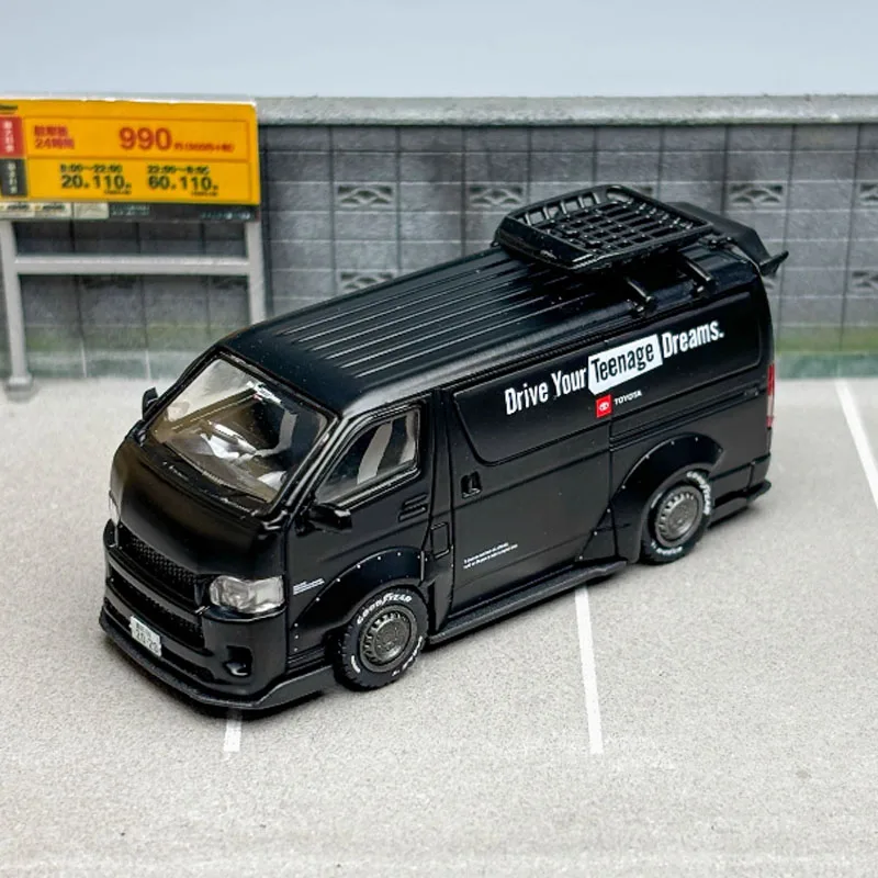 Diecast Original 1:64 Scale Toyota Hiace Simulation Alloy Car Model Static Display Collectible Toy Gift Souvenir Decration