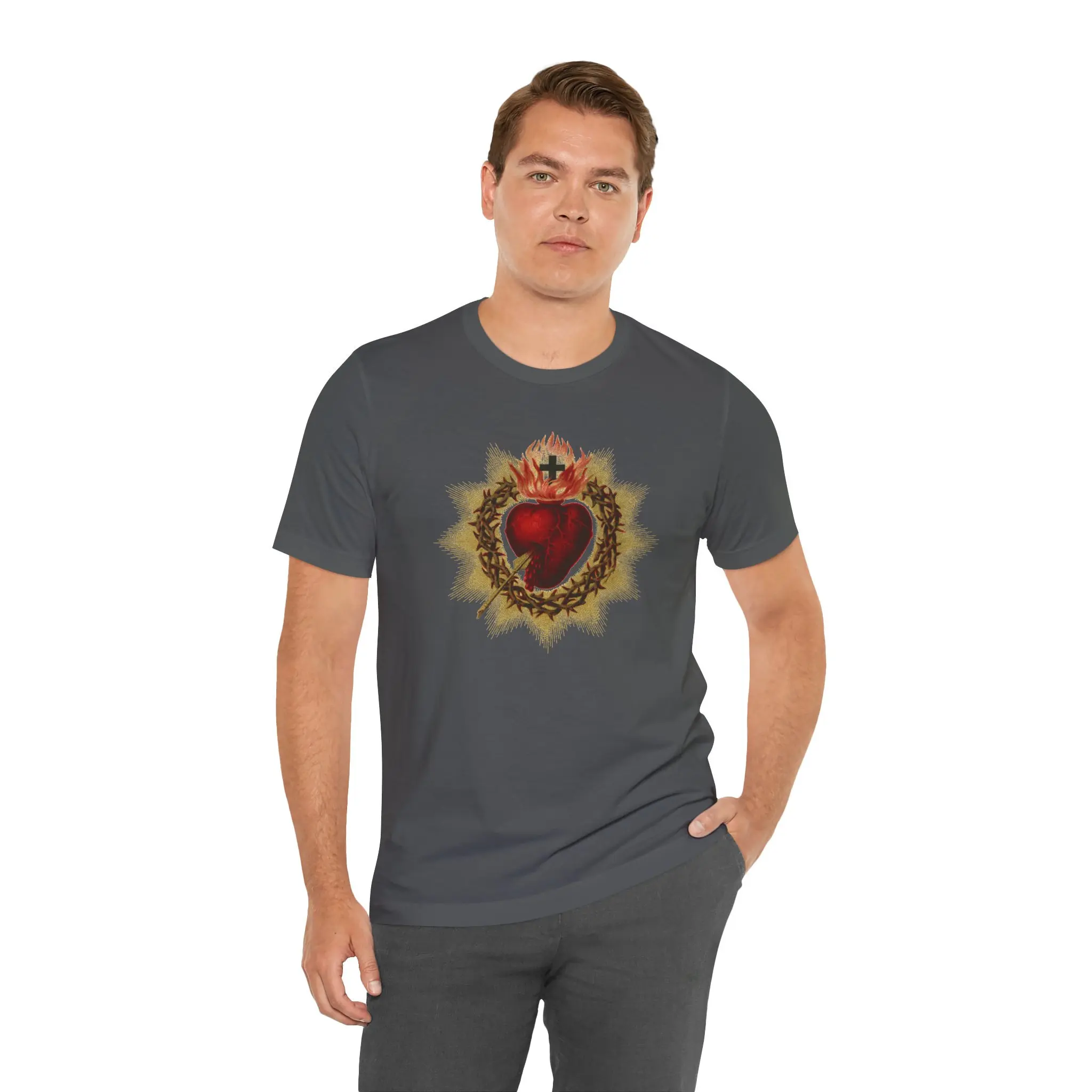 Sacred Heart of Jesus  T Shirt Catholic Tradition Confirmation Deacon Priest Ordination June Traditional