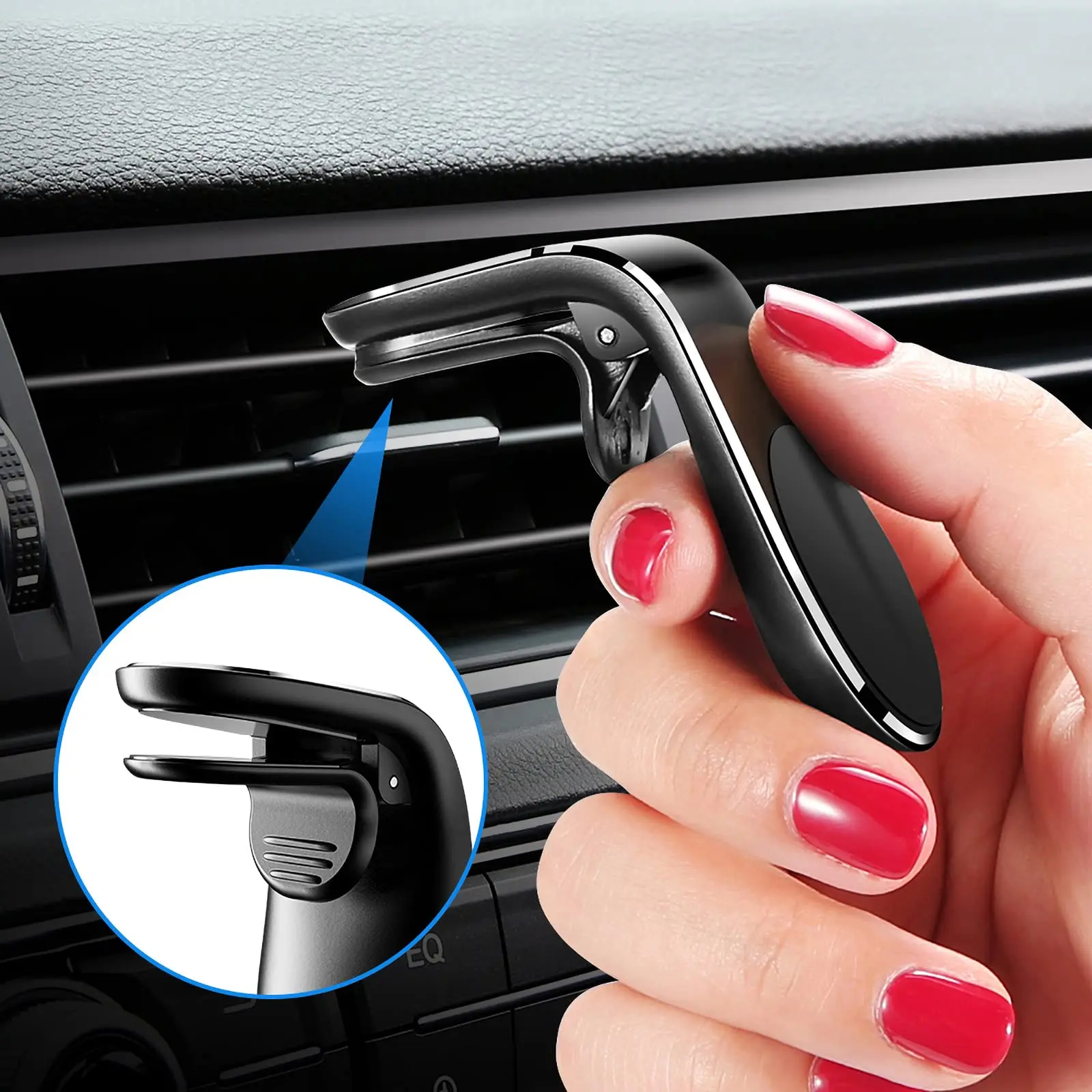 Magnetic Car Phone Holder Air Vent Clip Mount 360 Rotation Mobile Bracket GPS Cell Stand in For IPhone Samsung Huawei - view 5