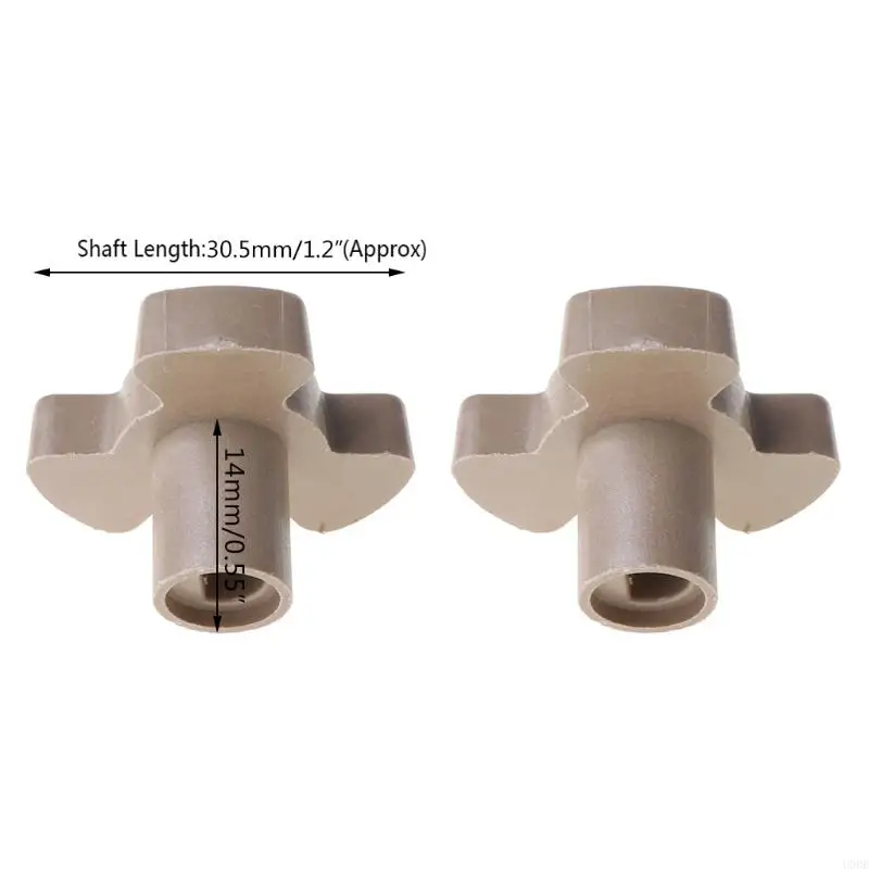 U0DE 2Pcs 14mm 전자레인지 턴테이블 롤러 가이드 지원 커플러 트레이 샤프트