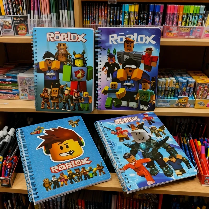  40 Pages Roblox Coil Notebook Cartoon Virtual World Games Pattern Student Stationery Supplies Office Notepad Gifts