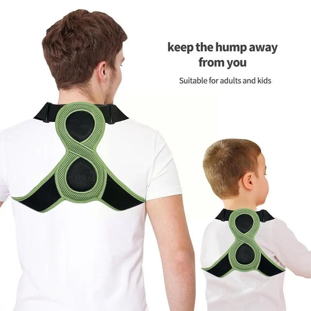 8 Shaped Posture Corrector For Kids Adults Adjustable Upper Back Brace Support For Neck Back Shoulder Spine Posture Correct X4C1