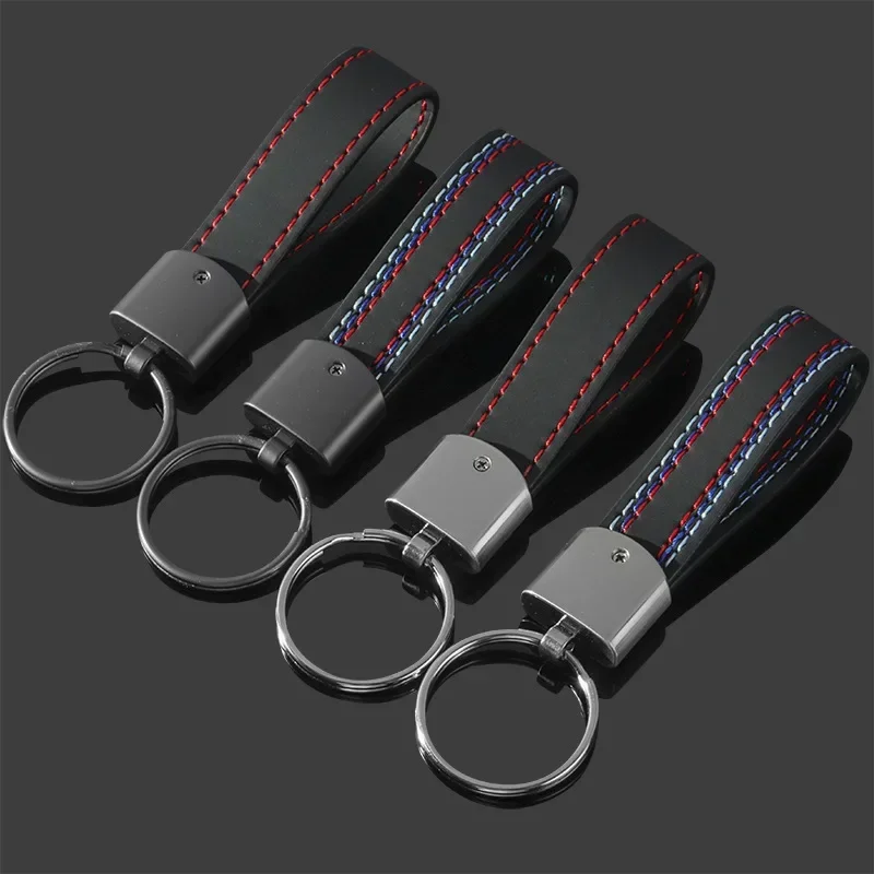 Car Metal Key Chain Fine Leather Emblem Key Ring For BMW X1 X2 X3 X5 X4 X6 X7 G30 G20 G32 G11 G12 F40 F30 F20 F10 F34 F07