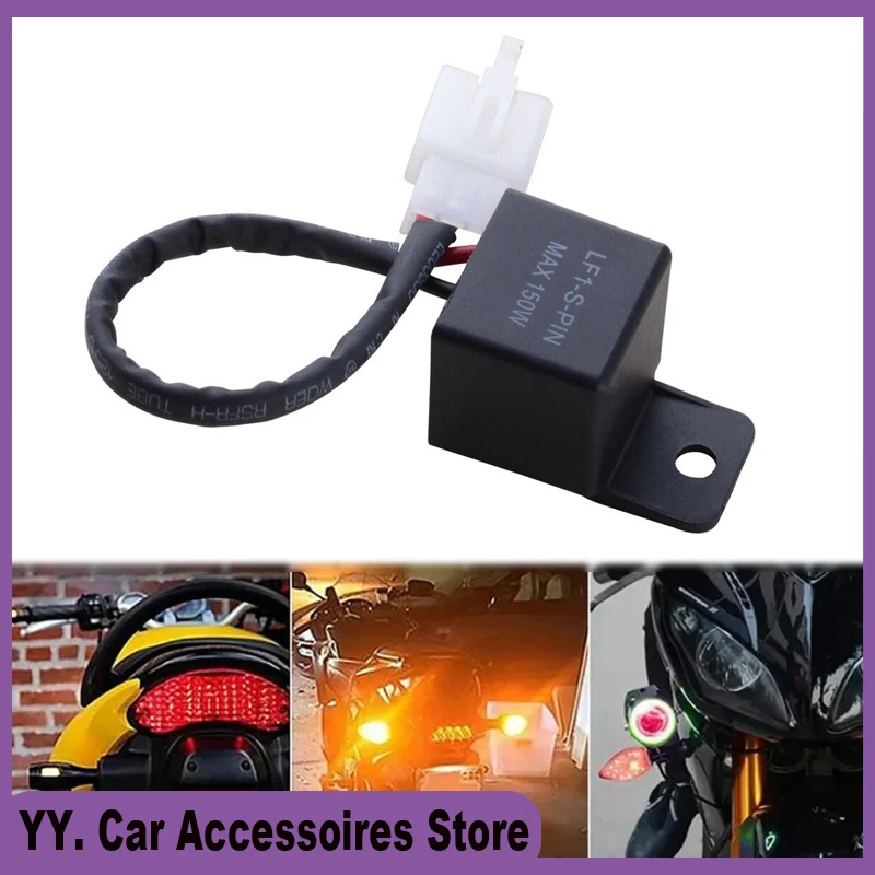 

1pcs NEW Motorcycle Motorbike 2 Pin 12V LED Turn Indicator Light Flasher Blinker Relay Parts For /Honda/ /KTM/Suzuki/Kymco