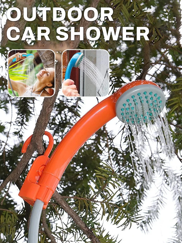 

Portable Camping Shower Outdoor Camping Shower Pump Rechargeable Shower Head Outdoor Camping Equipment Hiking Traveling Supplies