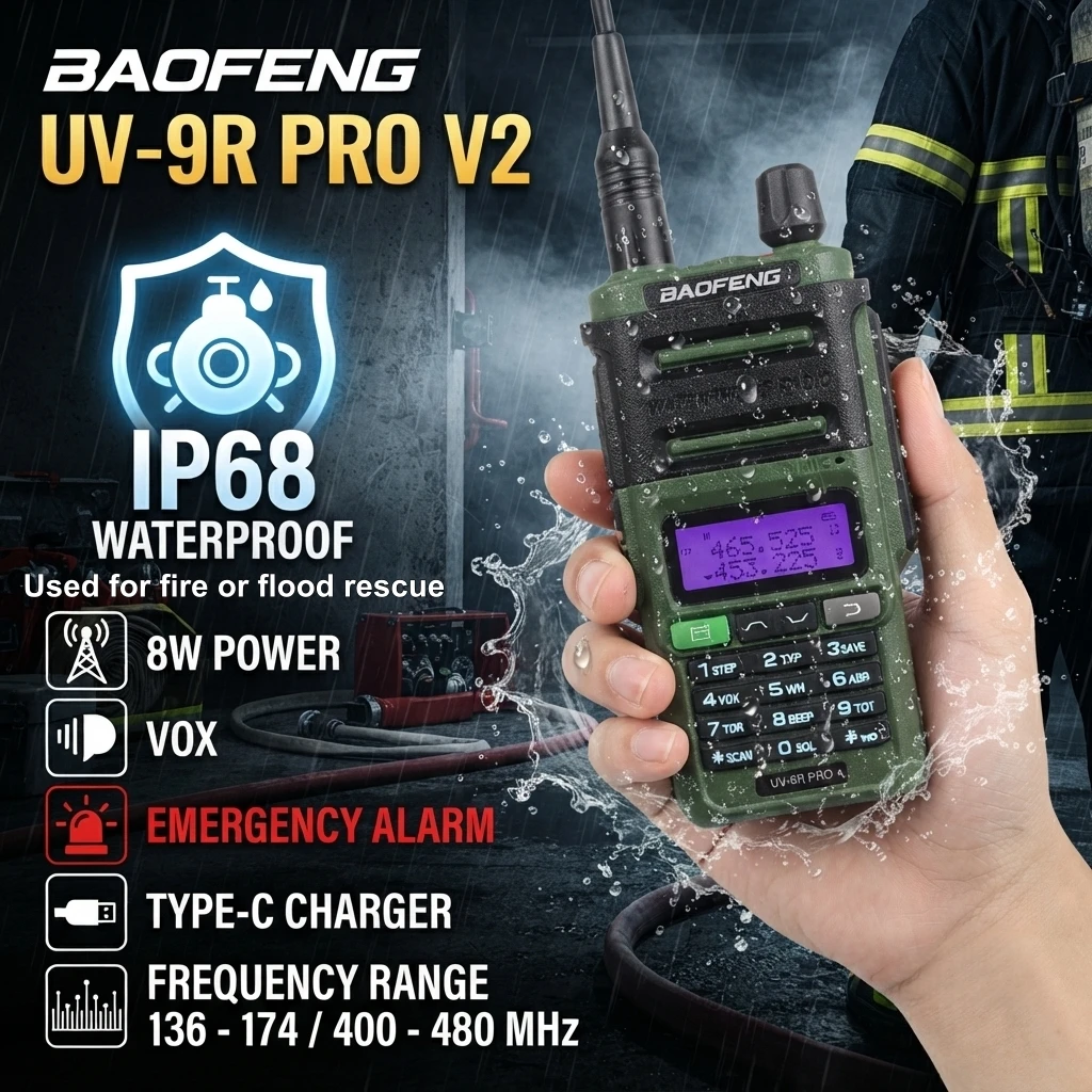 baofeng-uv-9r-pro-v2-ip68-waterproof-walkie-talkie-tri-power-type-c-charger-dual-band-ham-radio-two-way-radio-for-fire-safety