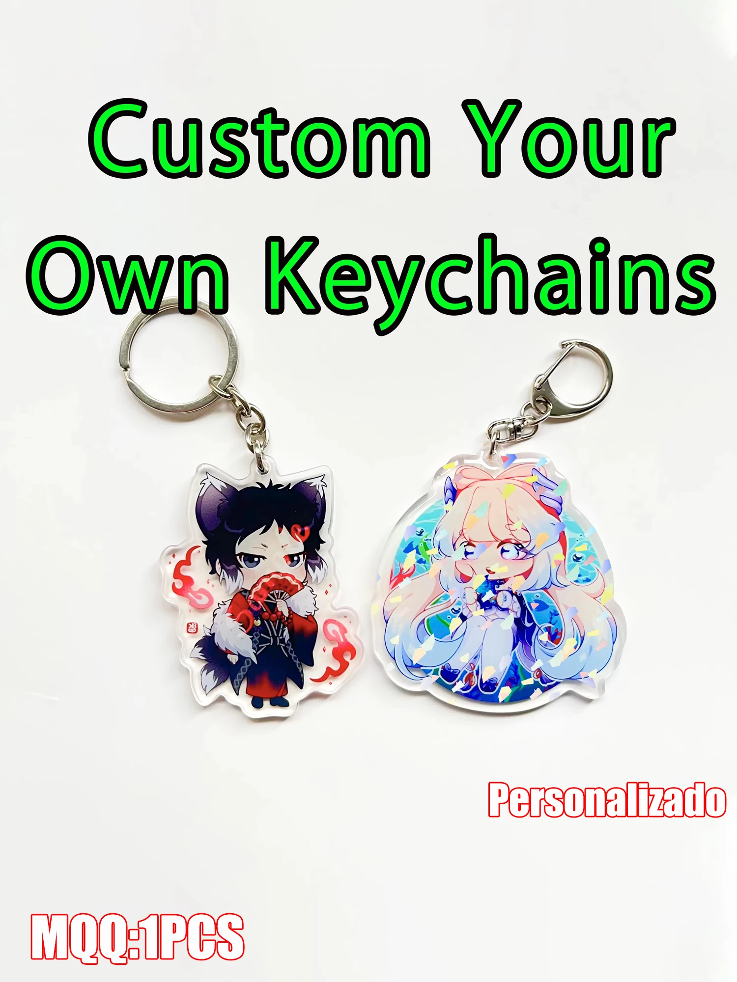 Porte-clés en acrylique avec Logo personnalisé, identification de chat et de chien, breloque imprimée holographique, Photo personnelle, Souvenir d'animal de compagnie, cadeau d'anniversaire, étiquette