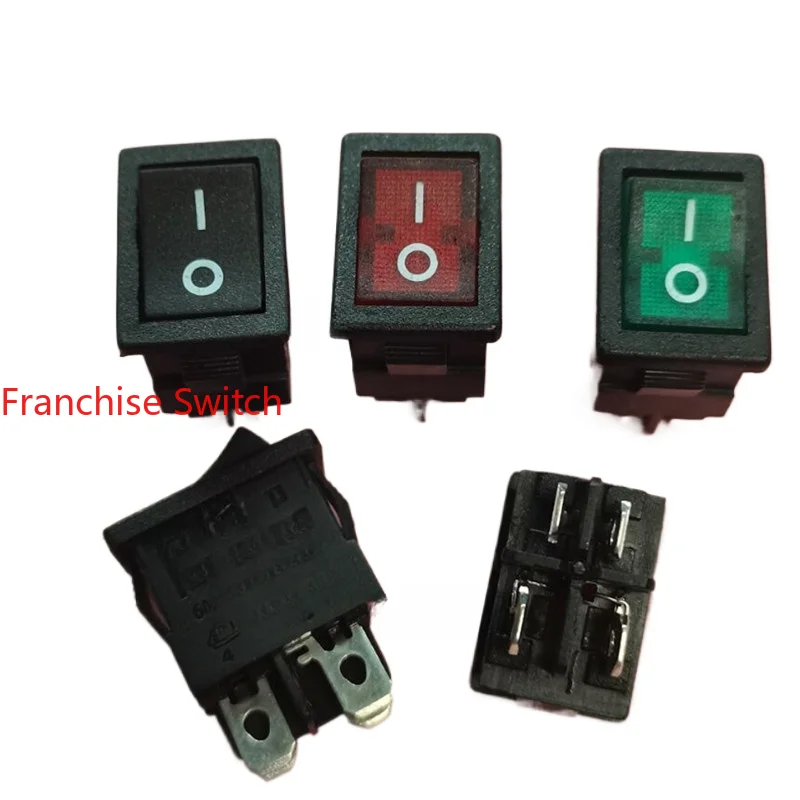 

10PCS four feet and two gears with traffic light ship type rocker switch 8A250V 15X21