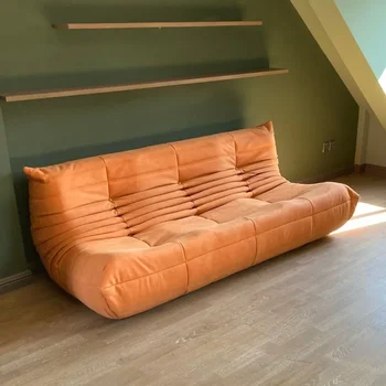 캐터필러 스웨이드 소파, 작은 아파트, 온라인 셀럽, 토고 라운지 소파, 게으른 소파, 3 인용 