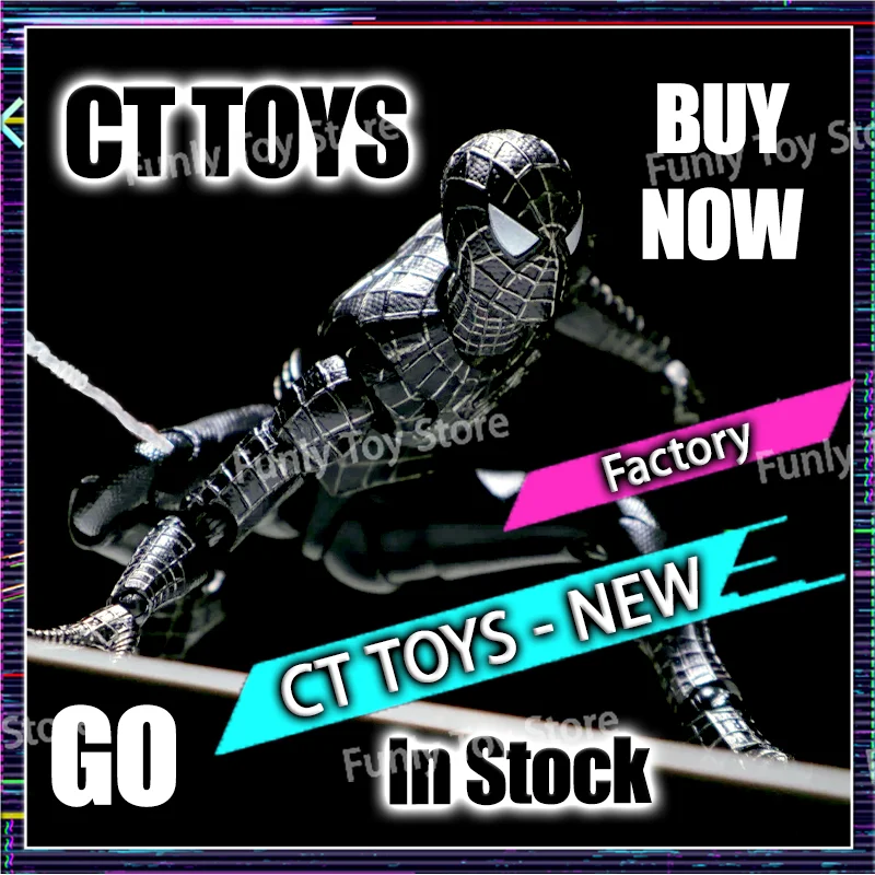 

In Stock Ct Toys Spiderman Figure Black Suit Version Tobey Maguire Symbiote Spider-Man Anime Action Figure Figurine Gifts Toys