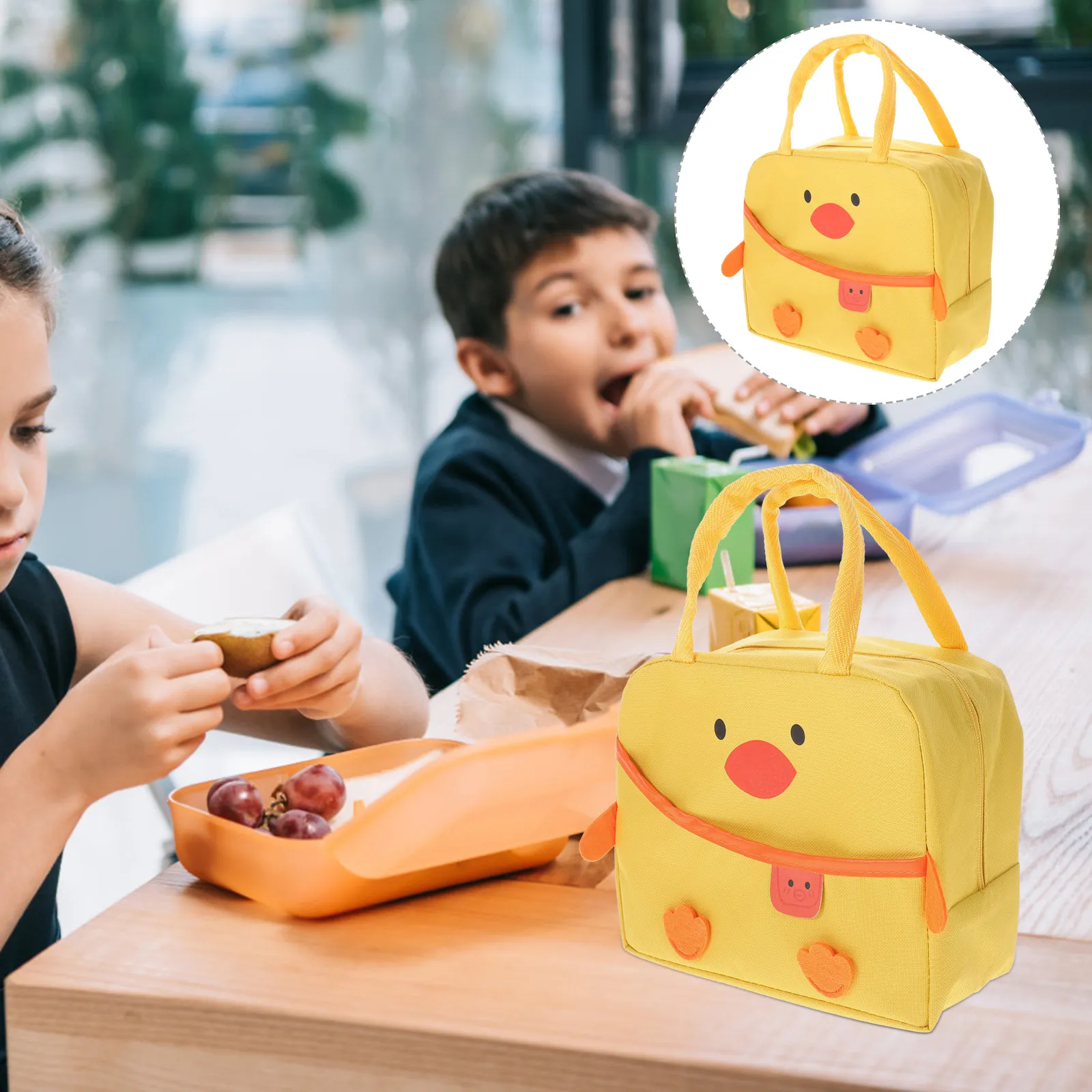 

Portable Insulated Lunch Bag for Kids Bento Box Storage Waterproof Thermal Tote Snack Pouch for School Picnic Camping Outdoor