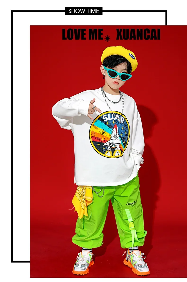 2026 Neue Hip-Hop-Tanzkostüme für Jungen und Mädchen, Streetwear, Jazz-Tanz-Outfits, Bühnen- und Wettbewerbskleidung für Kinder – Detail 2