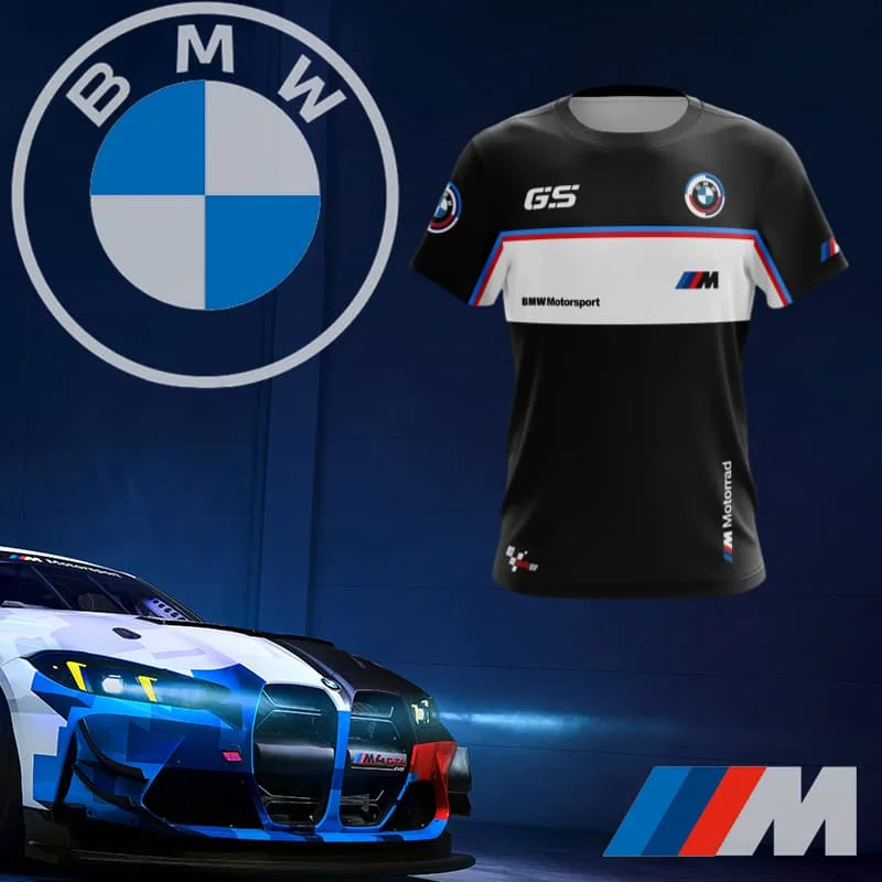

BMW MOTOSPORT Quick-drying Cycling T-shirt Hot-selling Summer Outdoor Sports Motorcycle Off-road Short-sleeved BMW Simple Top