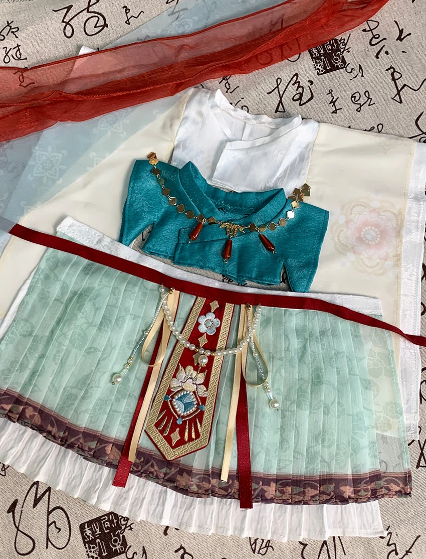 25cm 30cm Ubranka dla lalek Wróżka Księżniczka Dziewczyna Starożytna Hanfu Spinka do włosów Sukienka Spódnica Garnitur Wypchane pluszaki Akcesoria dla lalek Anime Zabawka Ki