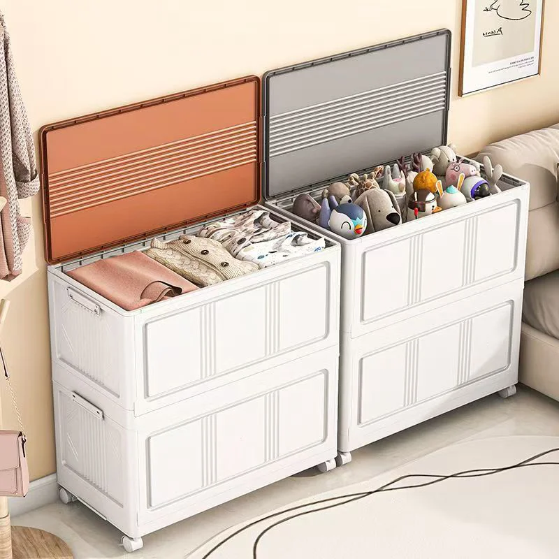 

Children's Toy Storage Box Large Capacity Plastic Storage Bin Home Extra-Large Foldable Clothes and Pants Organizer