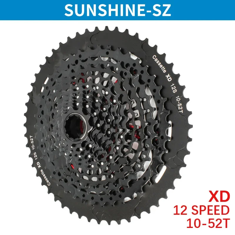 SUNSHINE MTB XD Cassette Bicycle Flywheel Cassette 11Speed/12Speed 9-42T/9-50T for Sram XD Freewheel 12 speed cassette