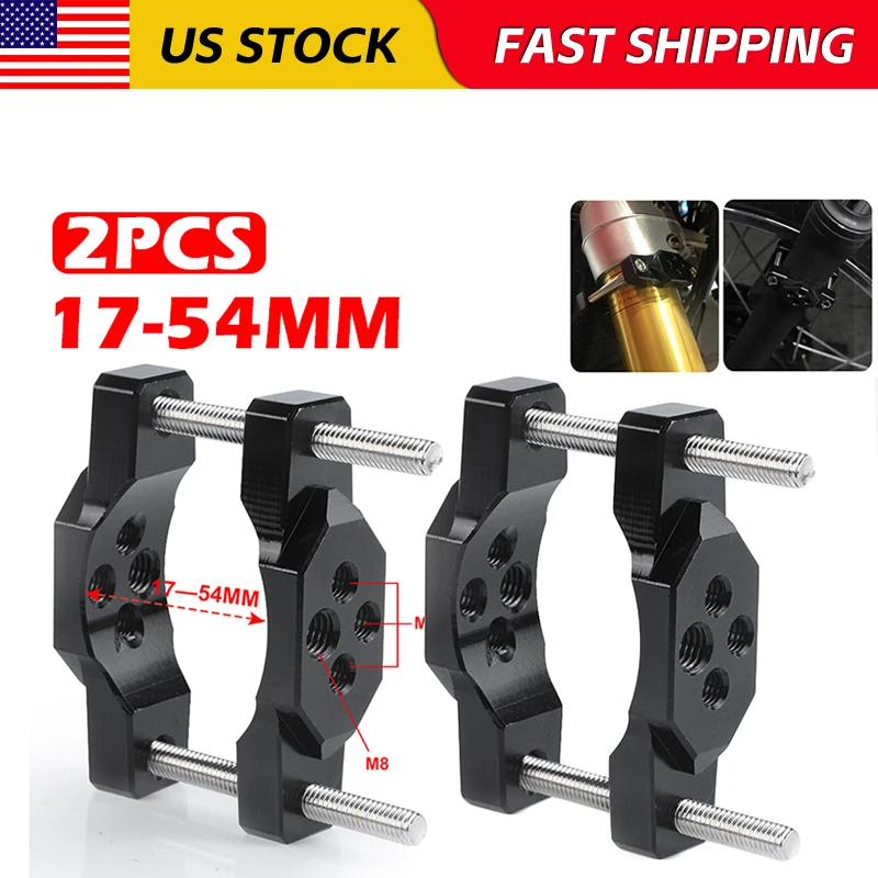 

17-54mm CNC Motorcycle Bracket Spotlight Headlight Holder Aluminum Handlebar Pressure Code Stent Mount Clamp Motorbike Accessory